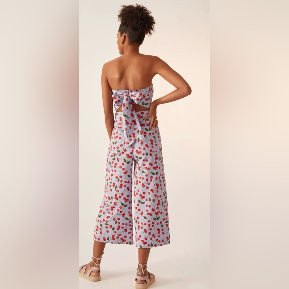 Anthropologie Maeve Wide Leg Cherry Print Pants - Size 8 - Picture 5 of 8